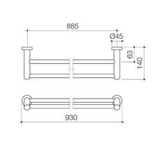 Cosmo Metal  Double Long Towel Rail gallery detail image