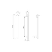 Venice Heated Towel Rail and Ladder | Stainless Steel gallery detail image