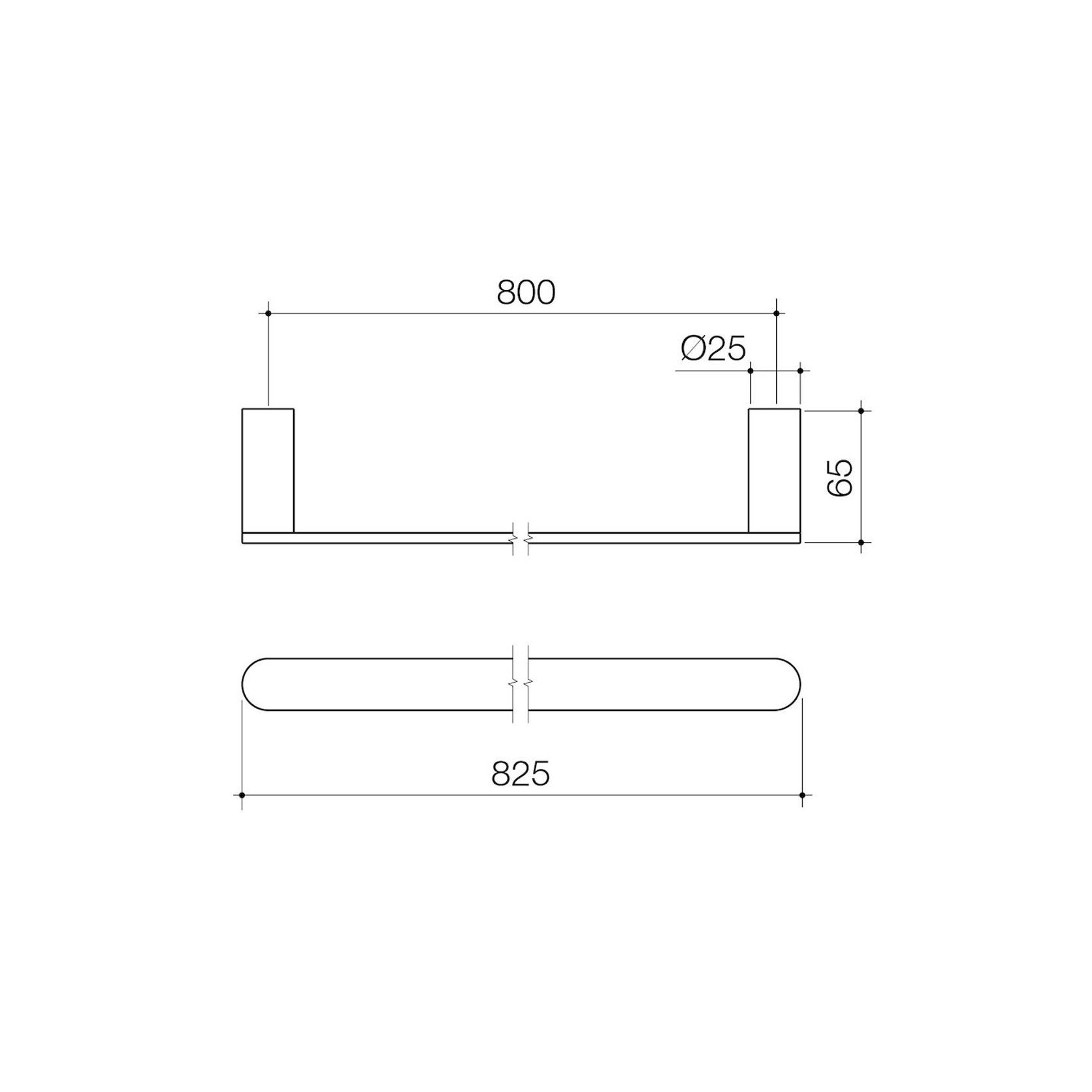 Urbane II Single Towel Rail gallery detail image