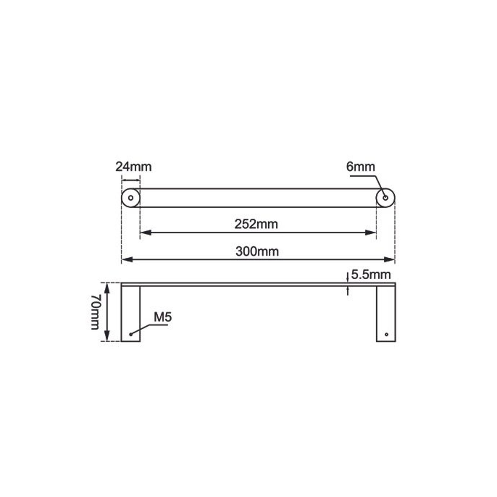 Rushy Hand Towel Rail Chrome gallery detail image