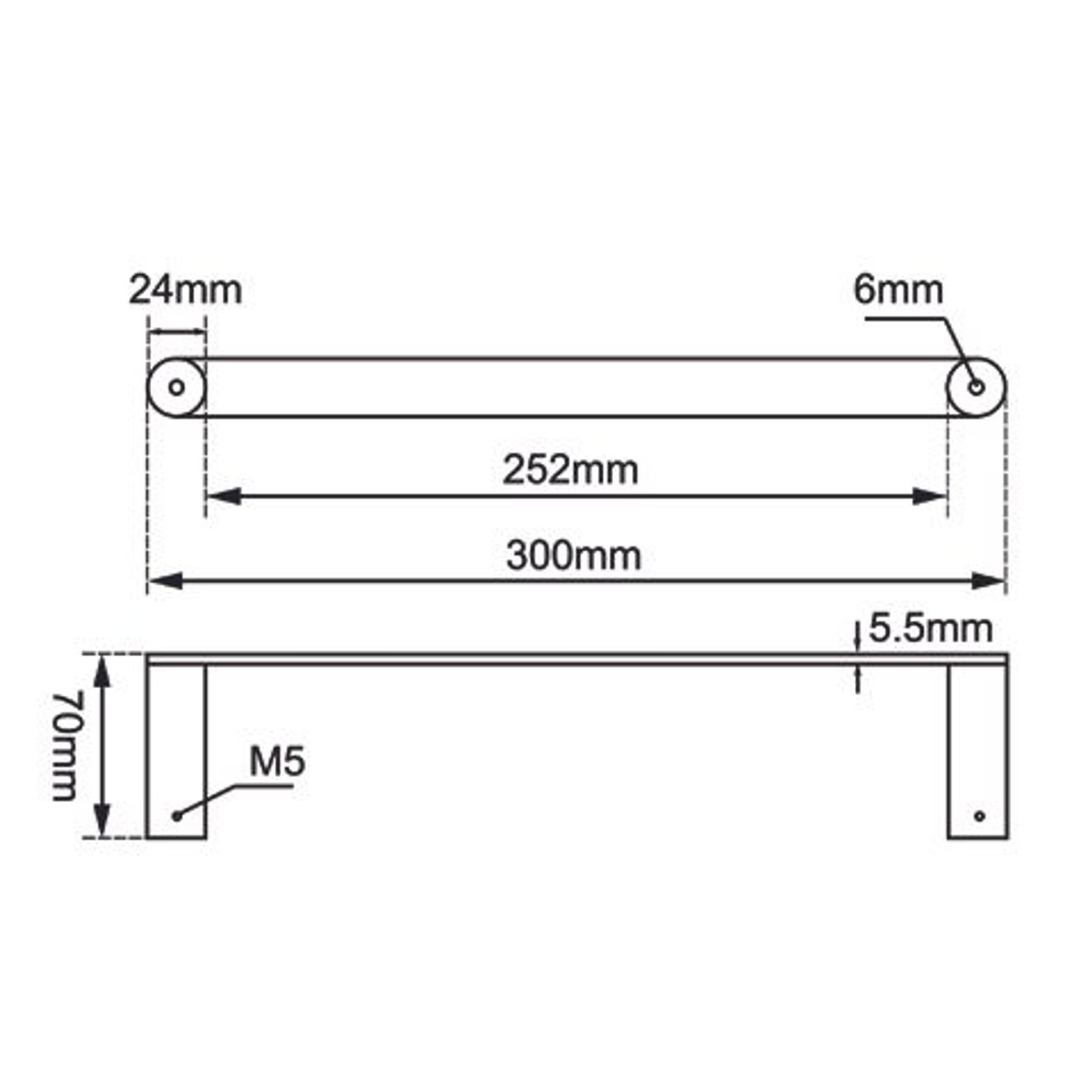 Rushy Hand Towel Rail Brushed Nickel gallery detail image