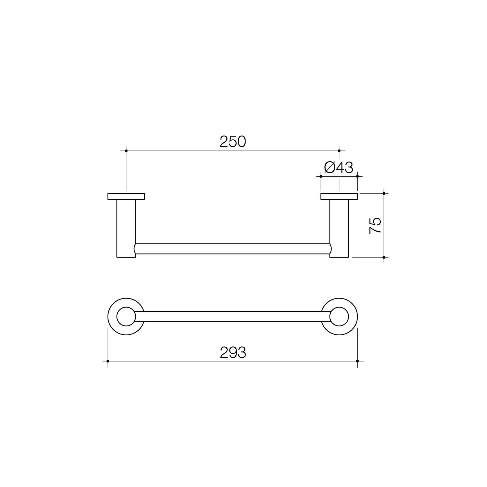 Liano II Hand Towel Rail gallery detail image