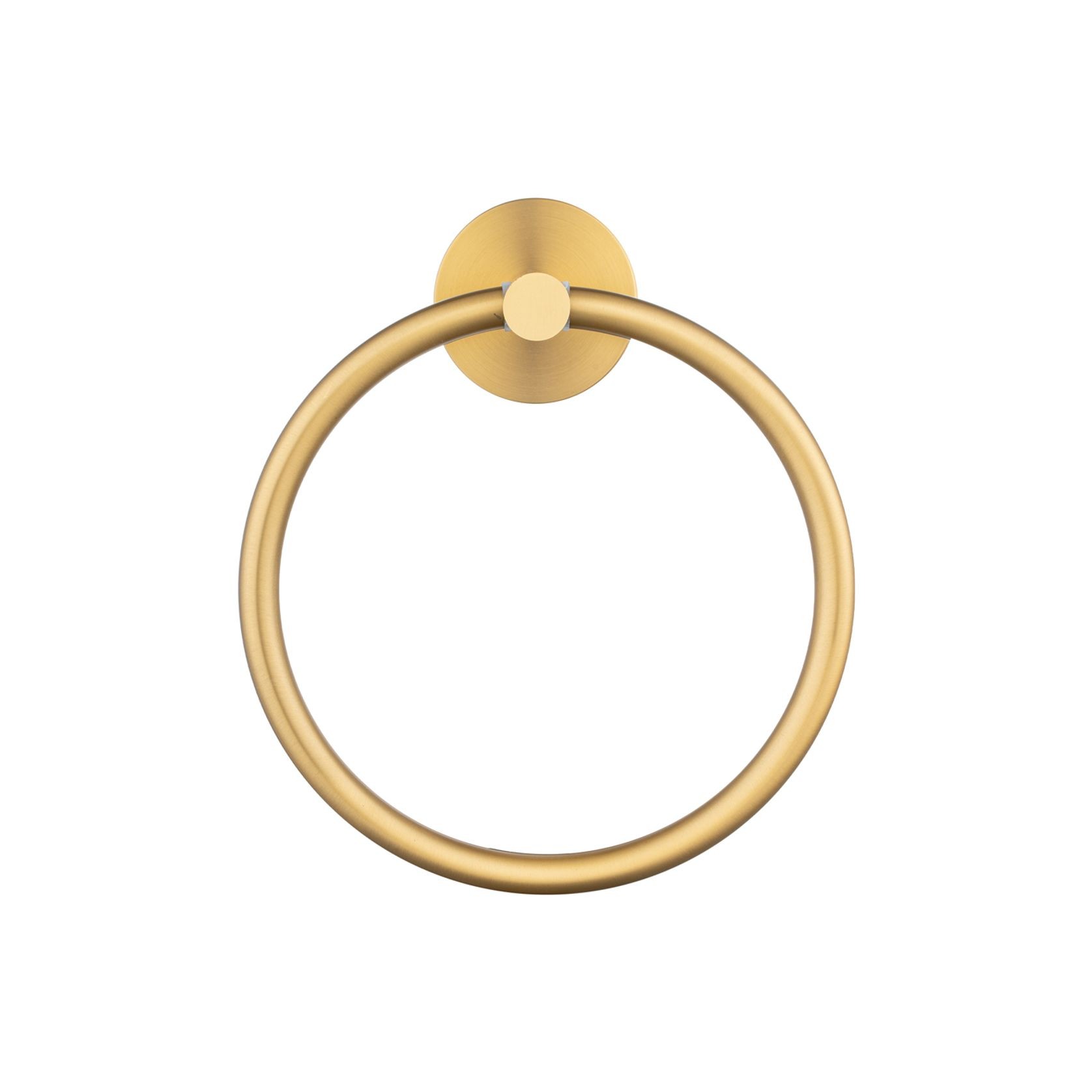 Lucid Pin Hand Towel Ring Brushed Brass gallery detail image