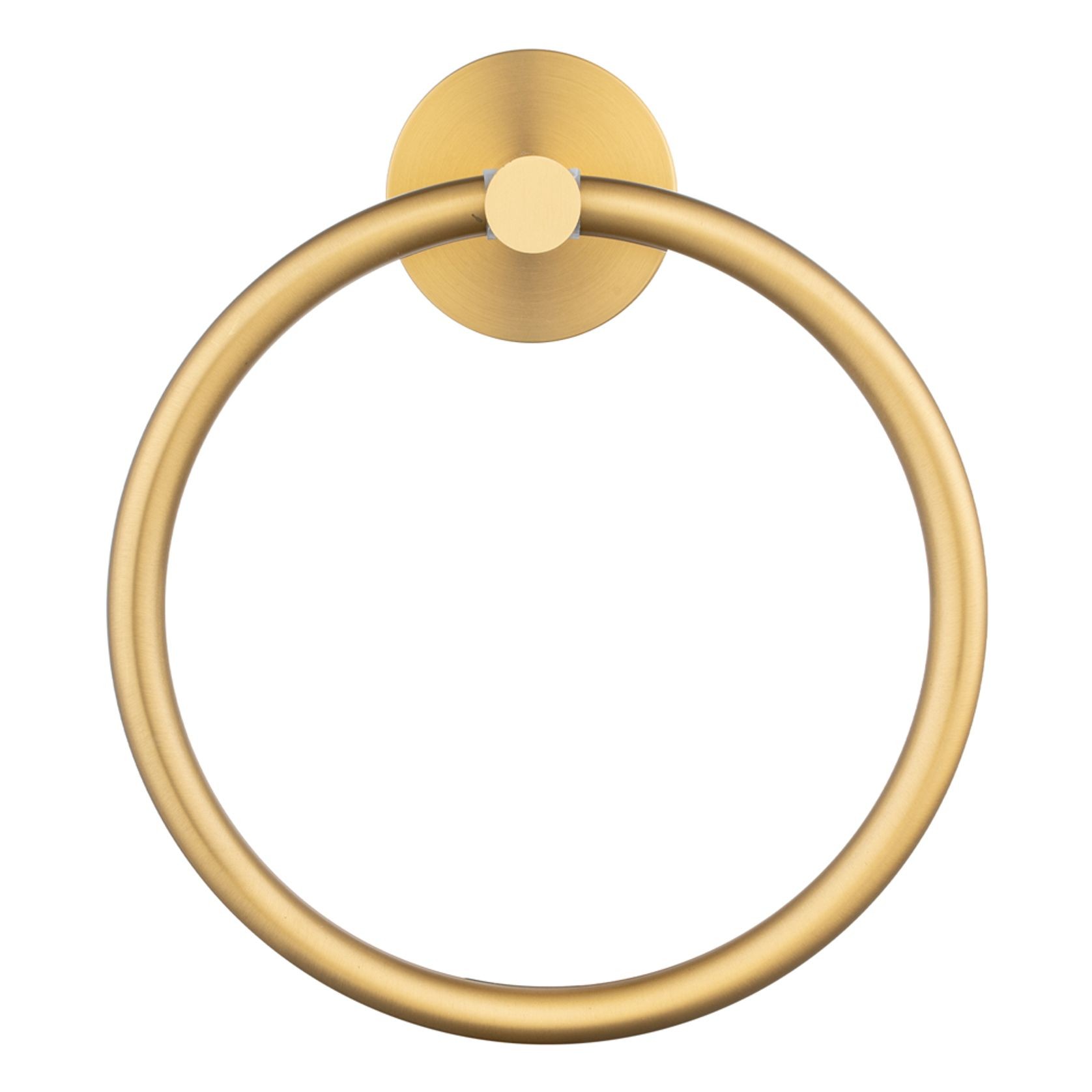 Lucid Pin Hand Towel Ring Brushed Brass gallery detail image