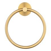Lucid Pin Hand Towel Ring Brushed Brass gallery detail image