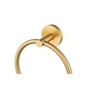 Lucid Pin Hand Towel Ring Brushed Brass gallery detail image