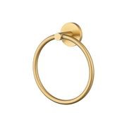 Lucid Pin Hand Towel Ring Brushed Brass gallery detail image