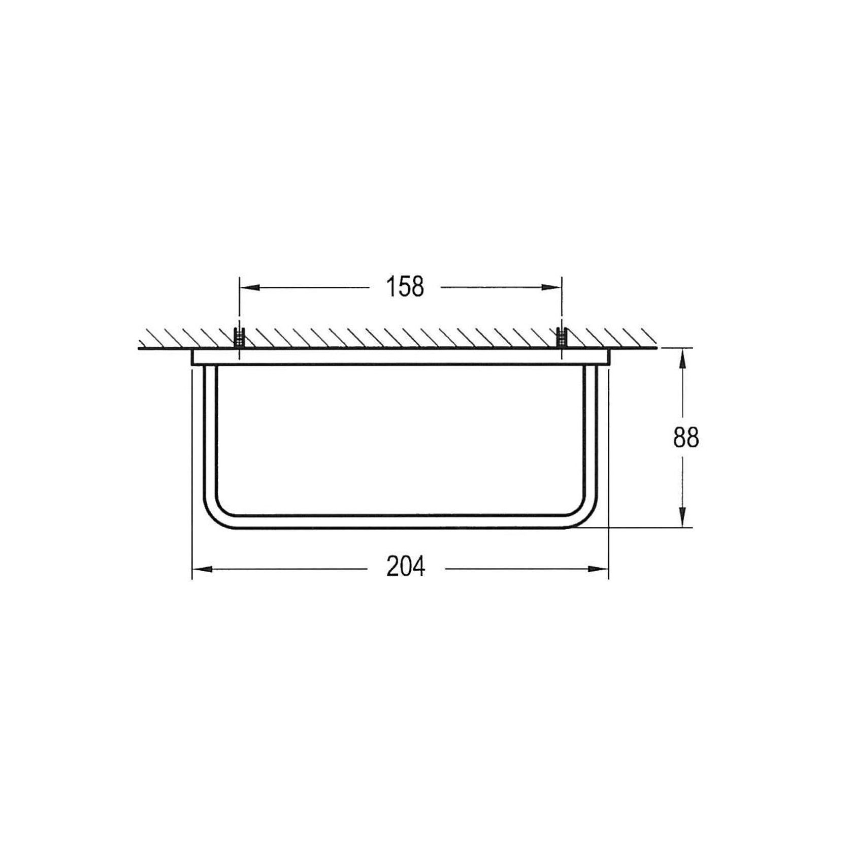 Cubic Hand Towel Holder 205mm Chrome gallery detail image