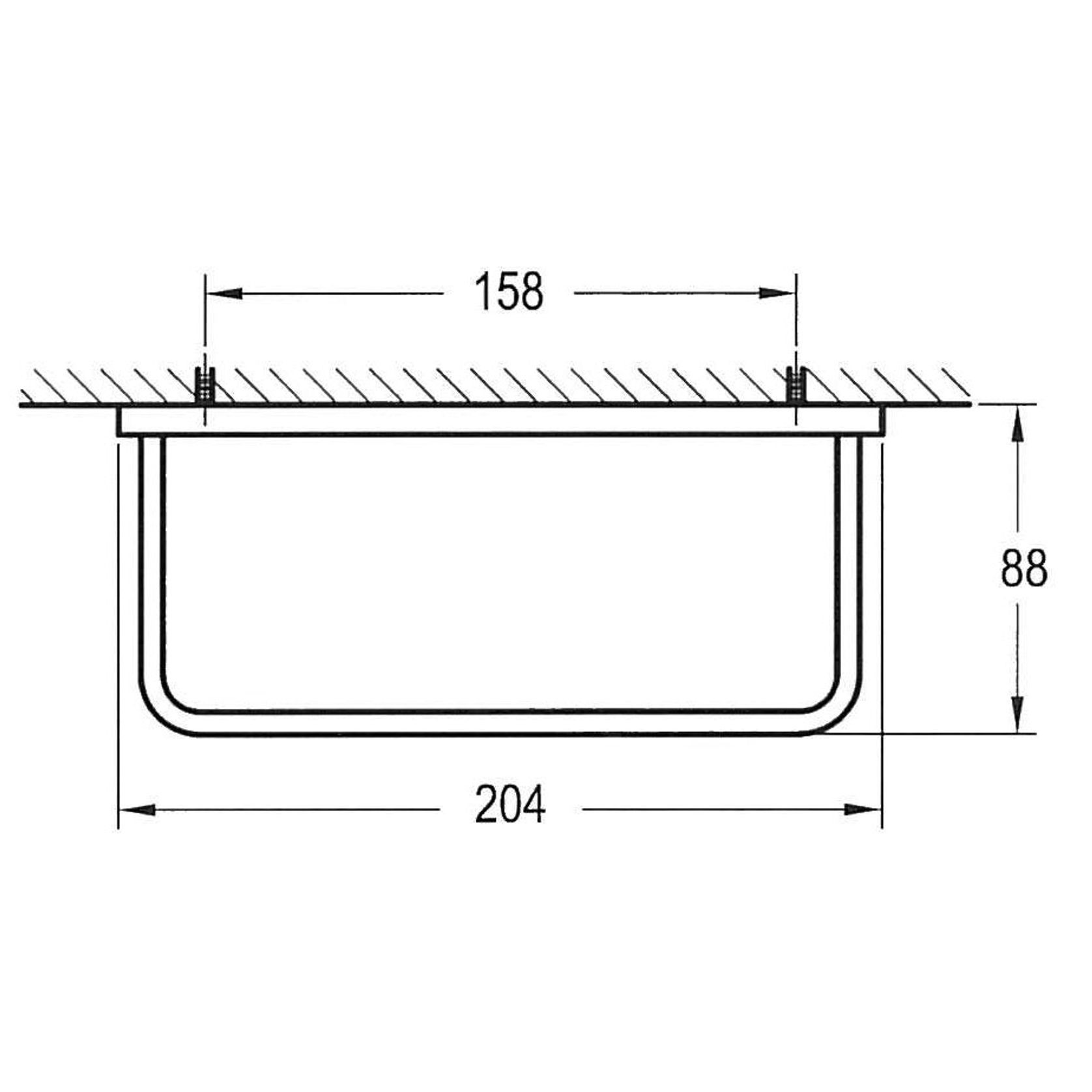 Cubic Hand Towel Holder 205mm Chrome gallery detail image