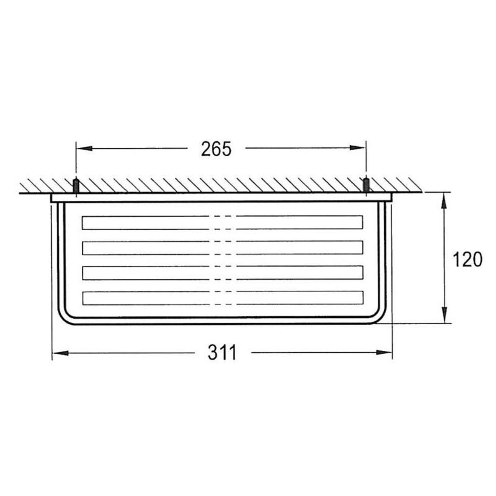 Cubic Short Shelf 310mm Chrome gallery detail image