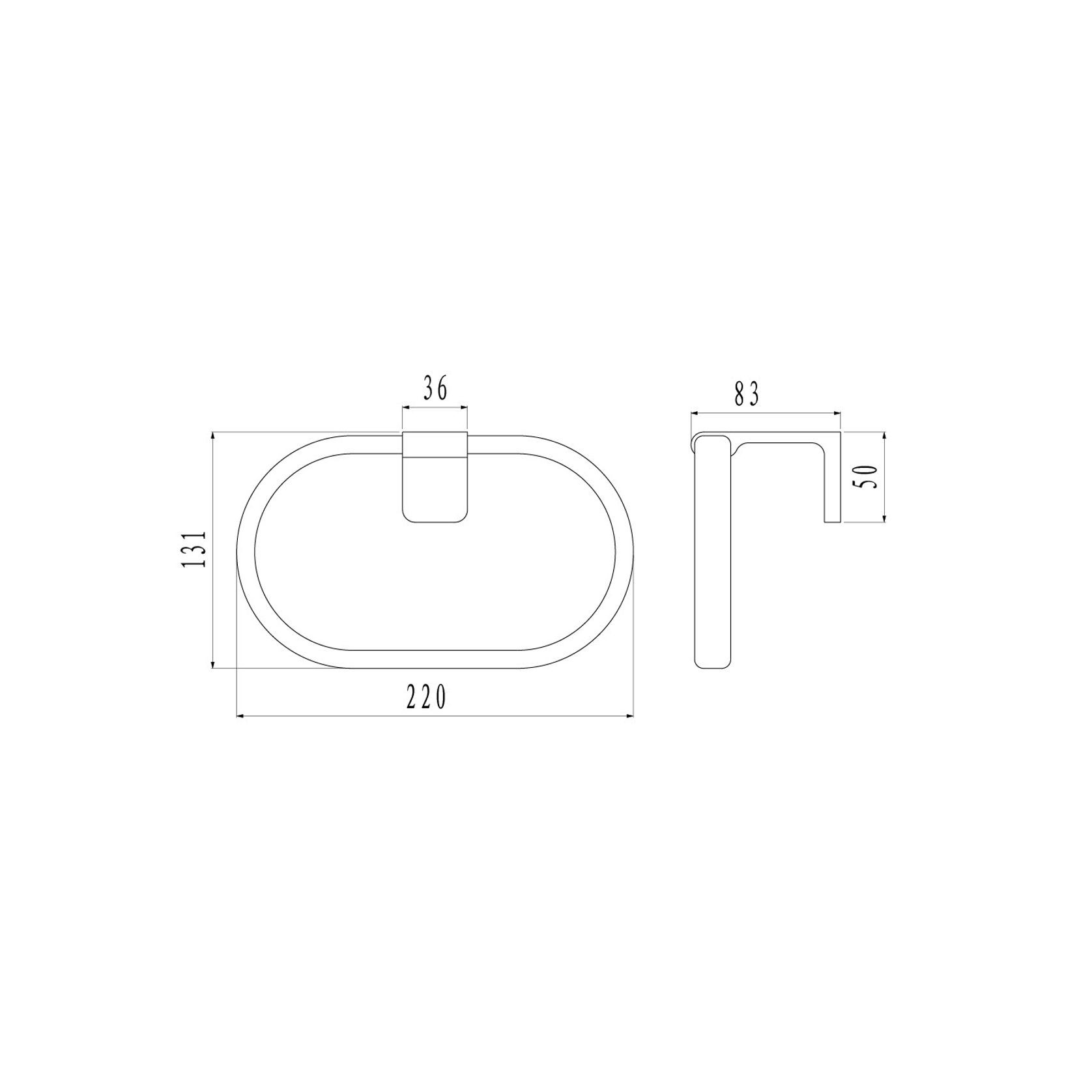Abode Towel Ring Brushed Nickel gallery detail image