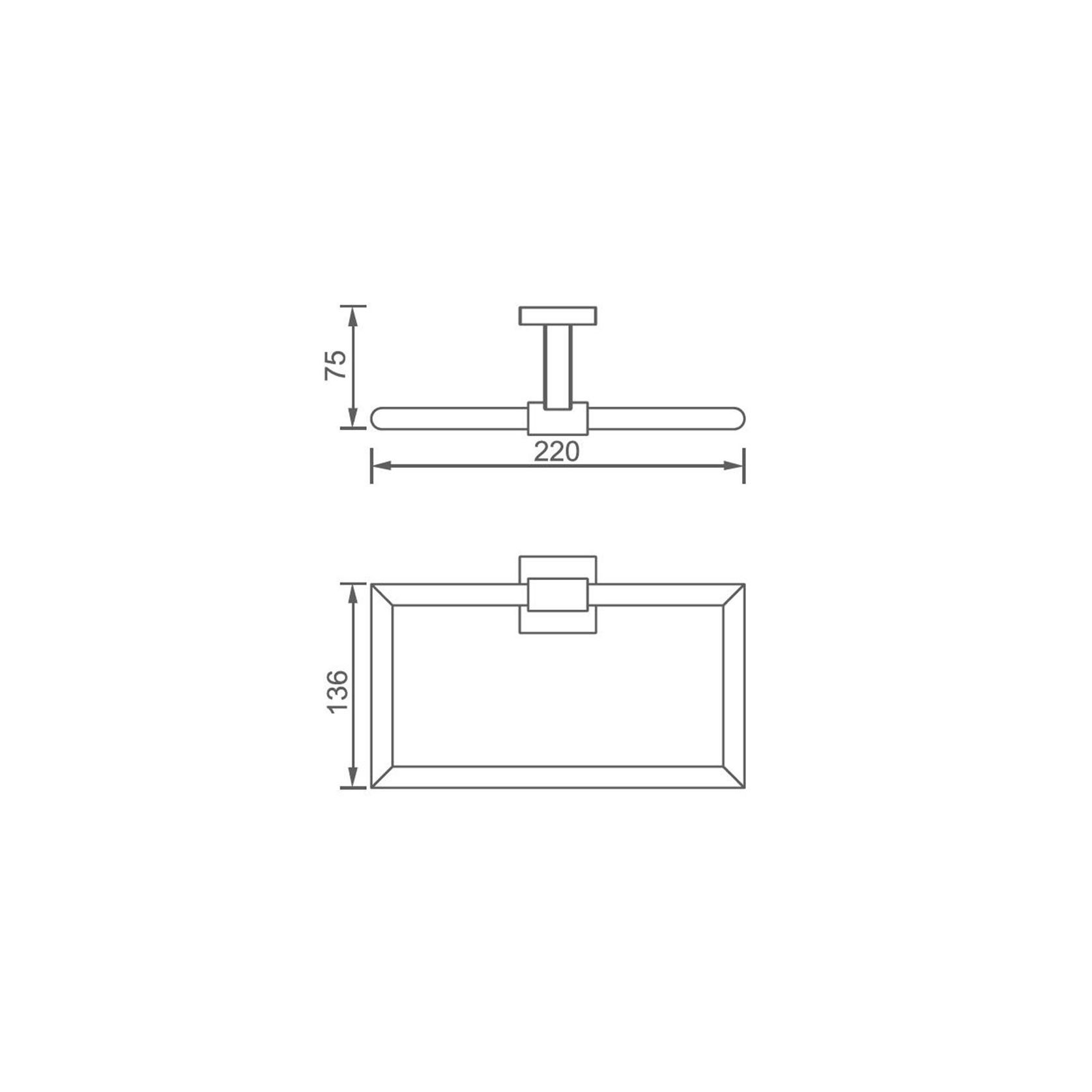 Butler Towel Ring Matte Black gallery detail image