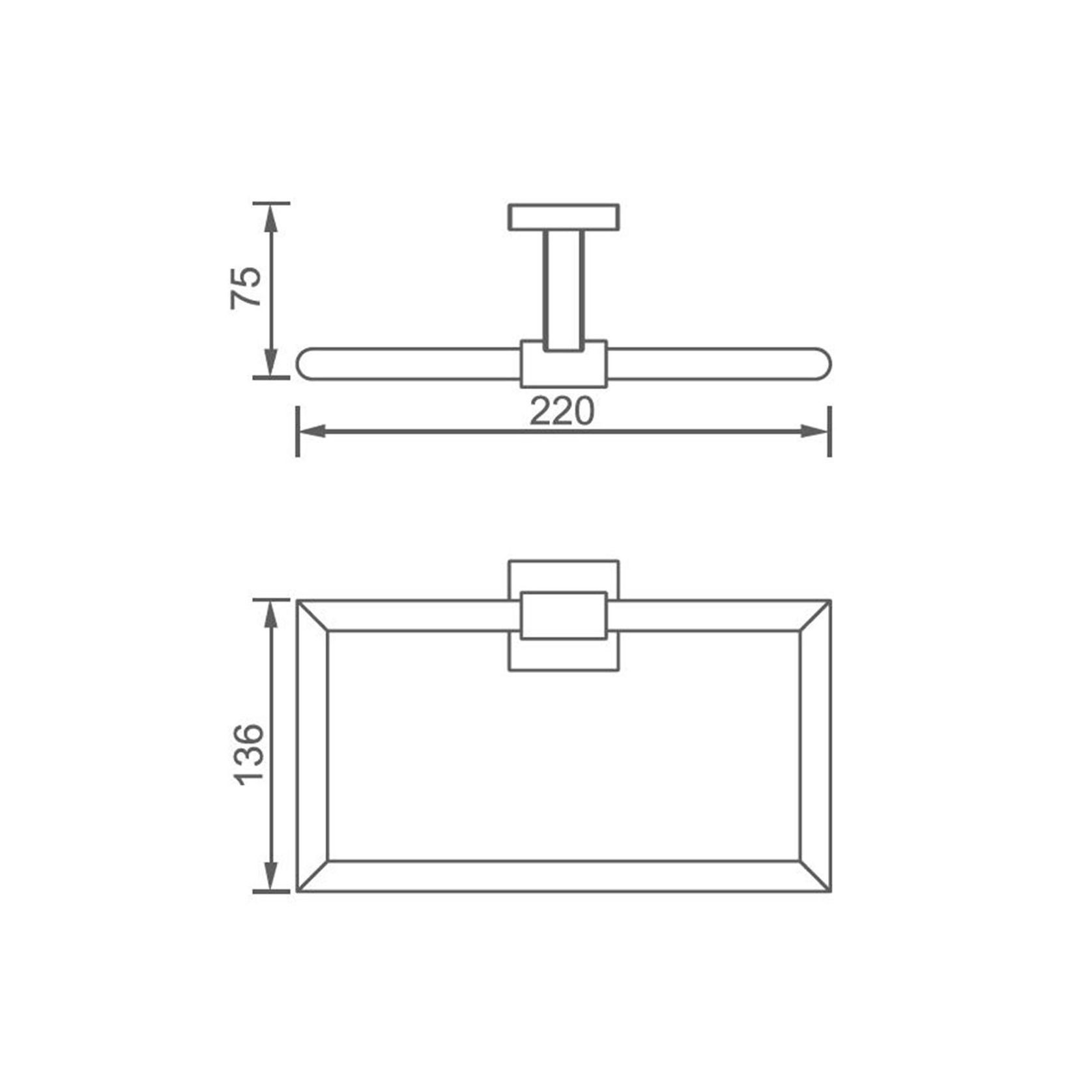 Butler Towel Ring Gun Metal gallery detail image