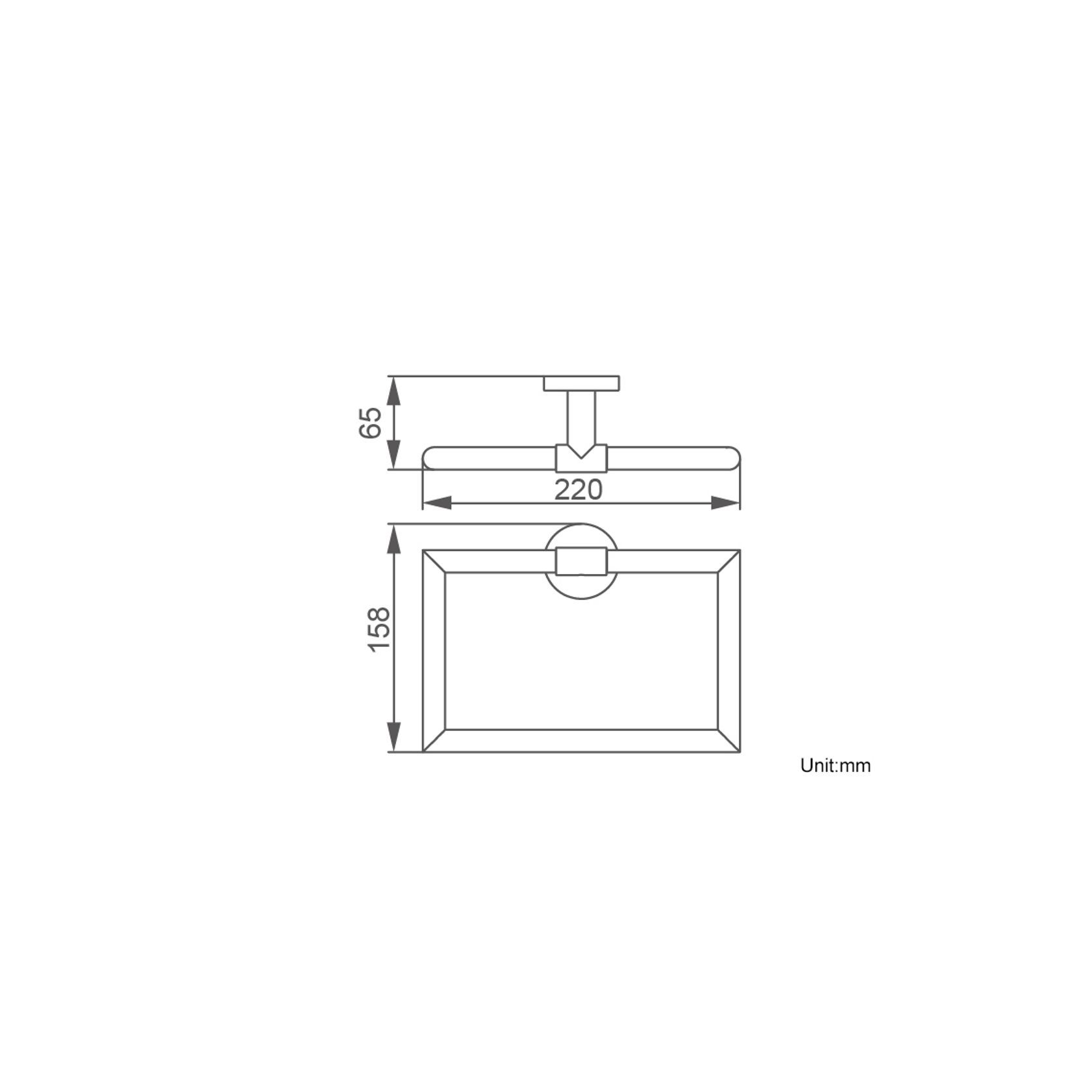 Colab Hand Towel Ring Brushed Gold gallery detail image