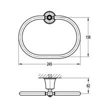 Liberty Towel Ring Aged Iron gallery detail image