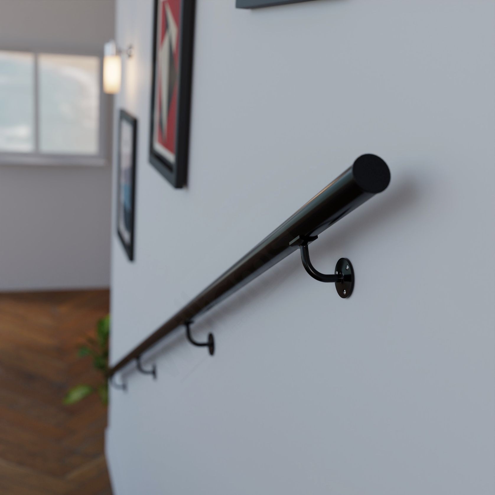 Metal Handrail Kit with End Cap gallery detail image