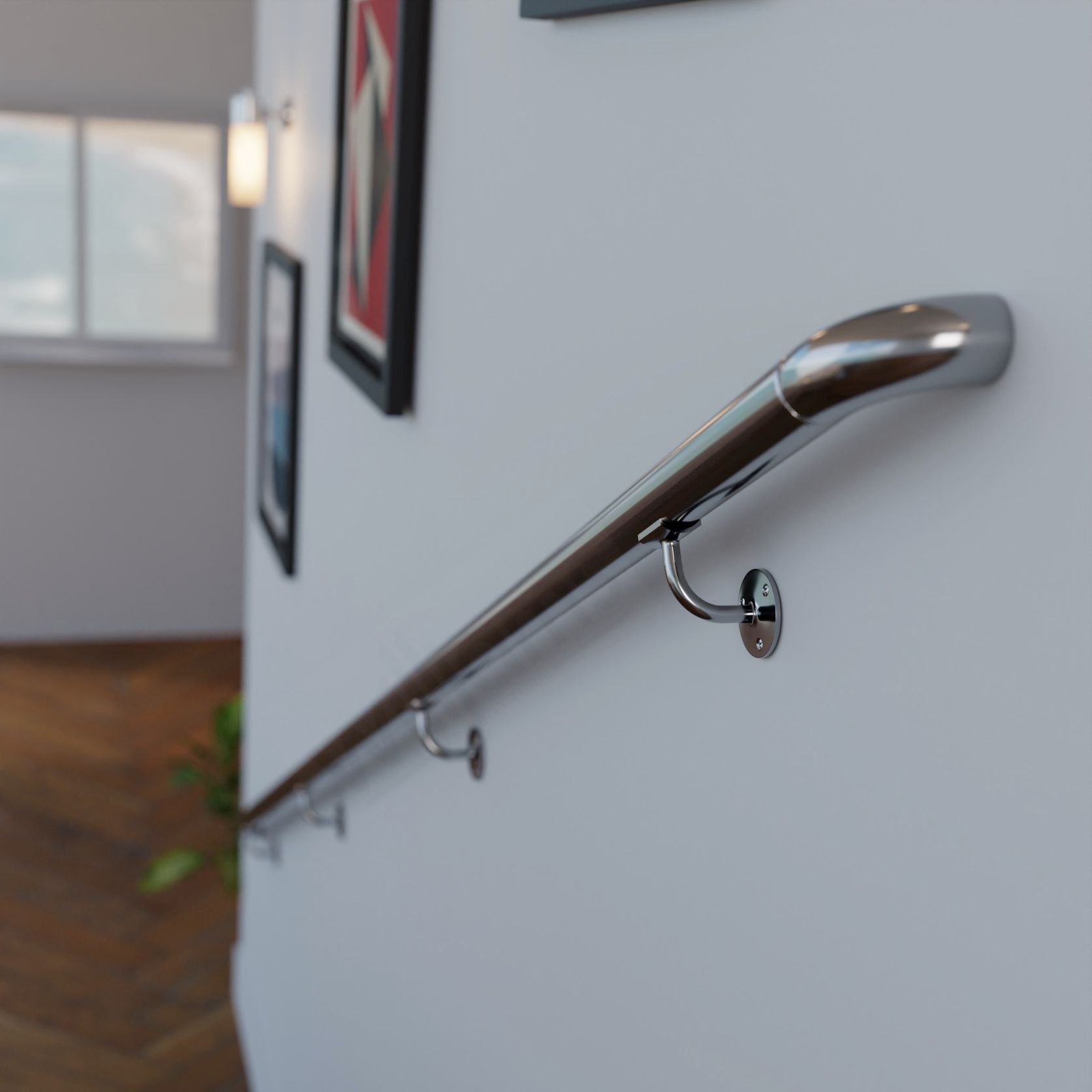 Metal Handrail Kit with Wall Return gallery detail image