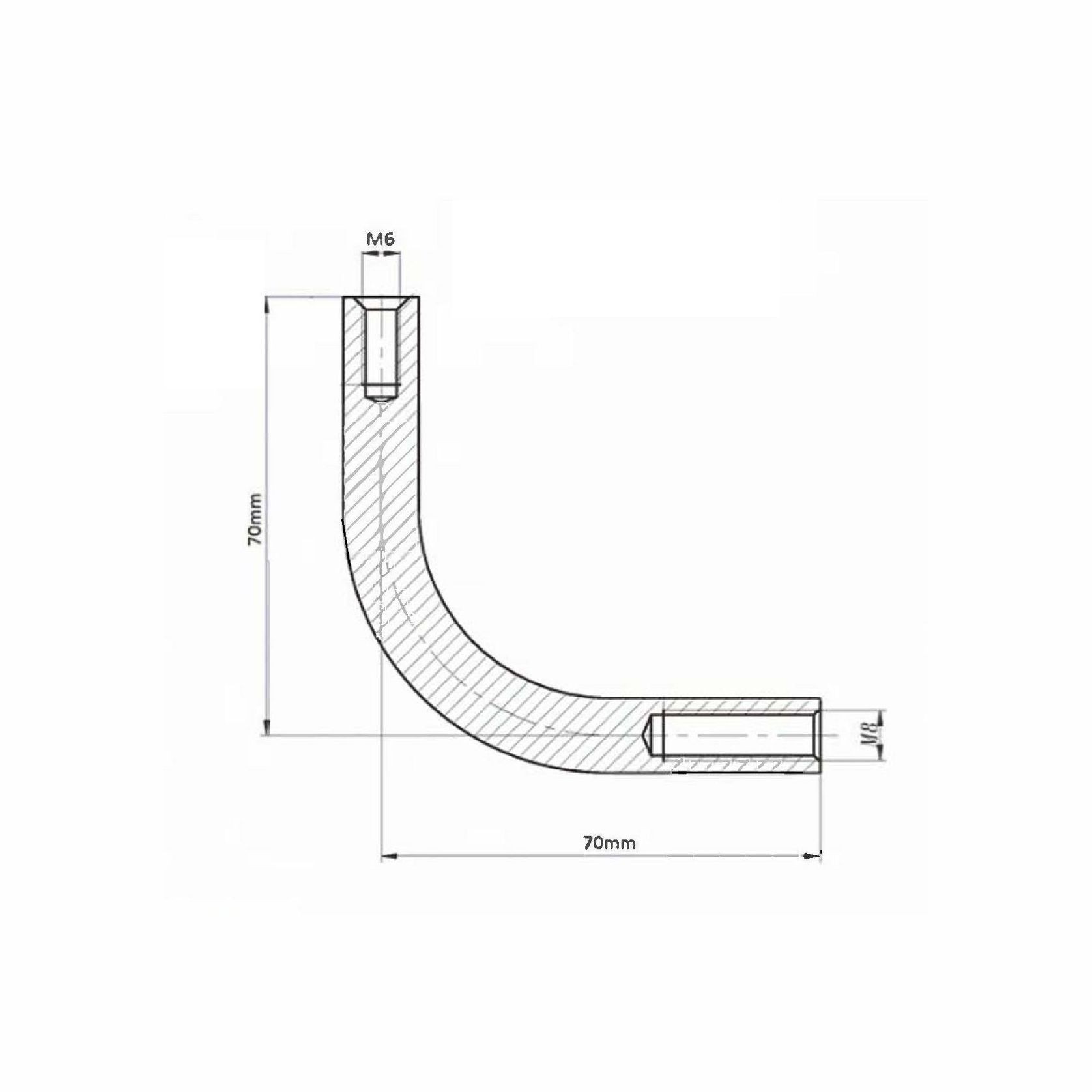 Bend 12mm x 70mm 316 gallery detail image