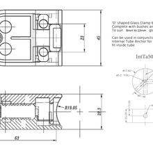 Glass Clamp 63.38 - 316 stainless steel gallery detail image