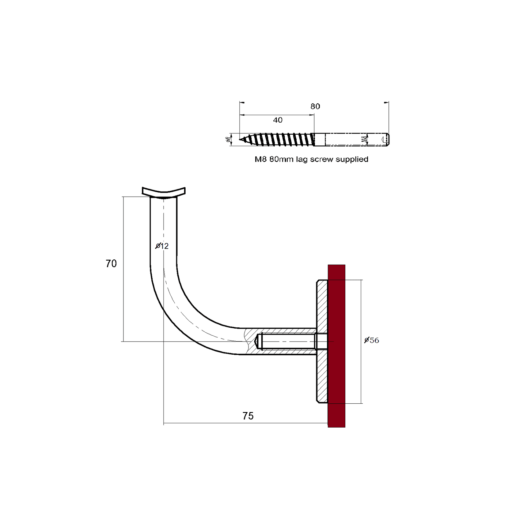 Sierra Handrail Bracket gallery detail image