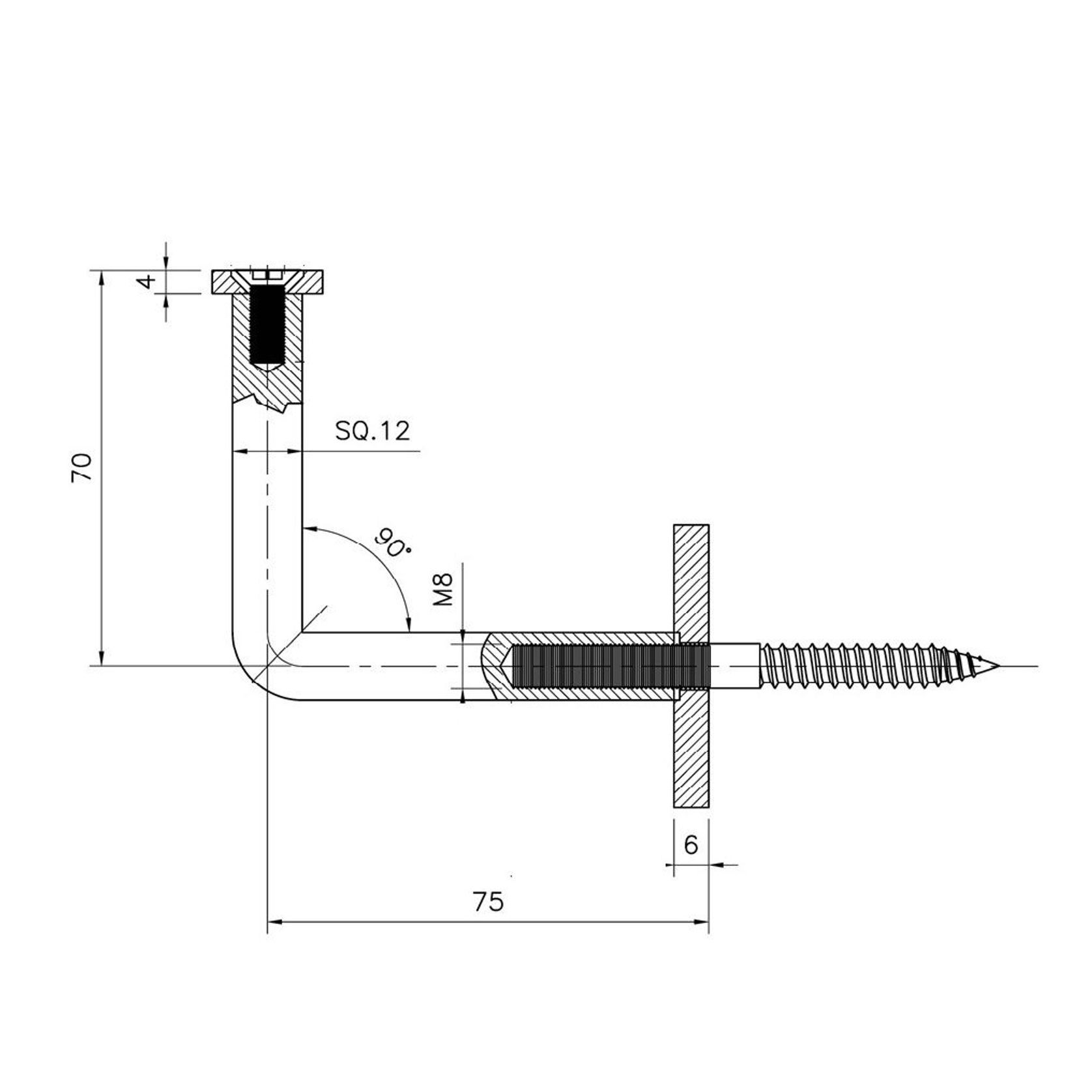 Quadro Concealed Handrail Bracket gallery detail image