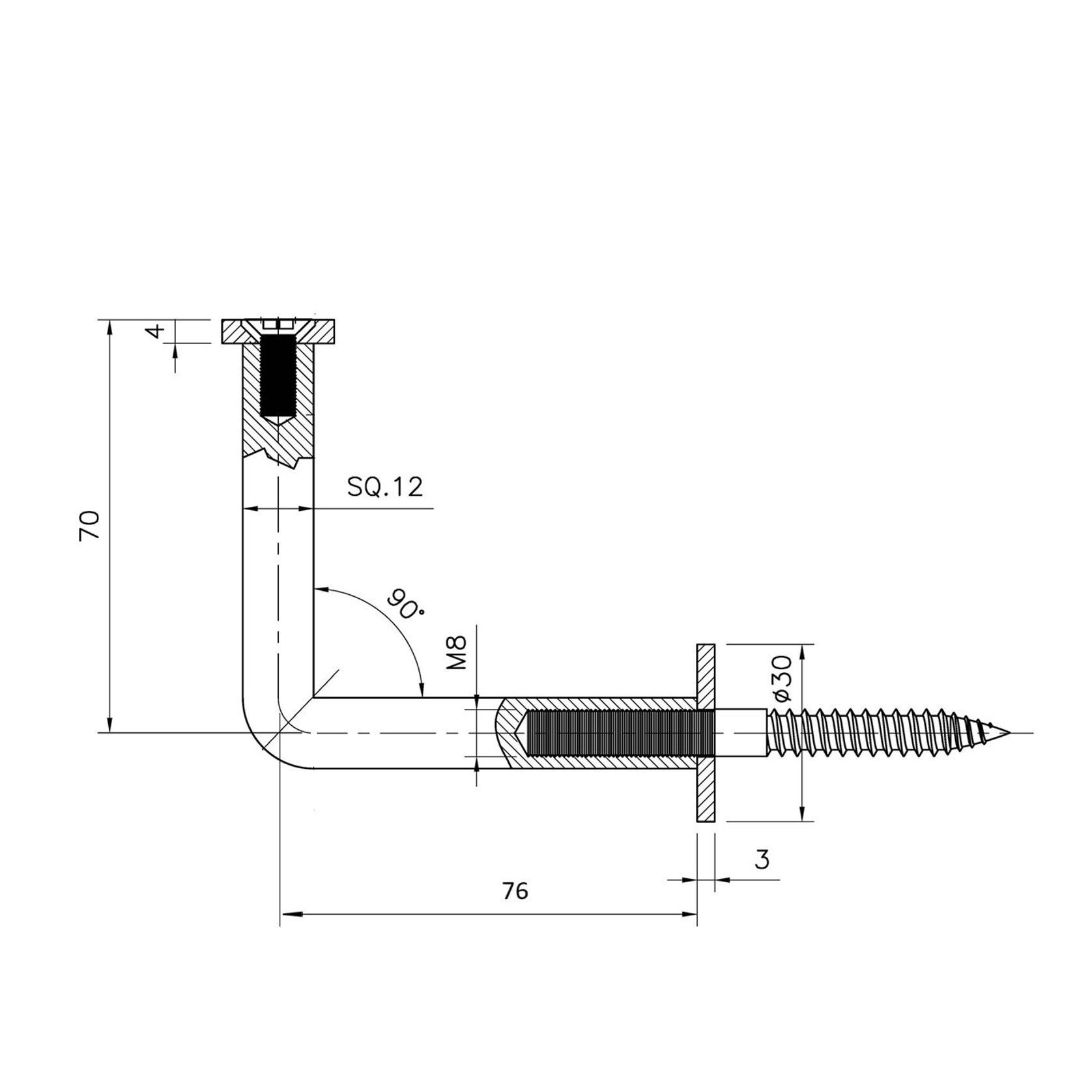 Quadro Pico Handrail Bracket gallery detail image