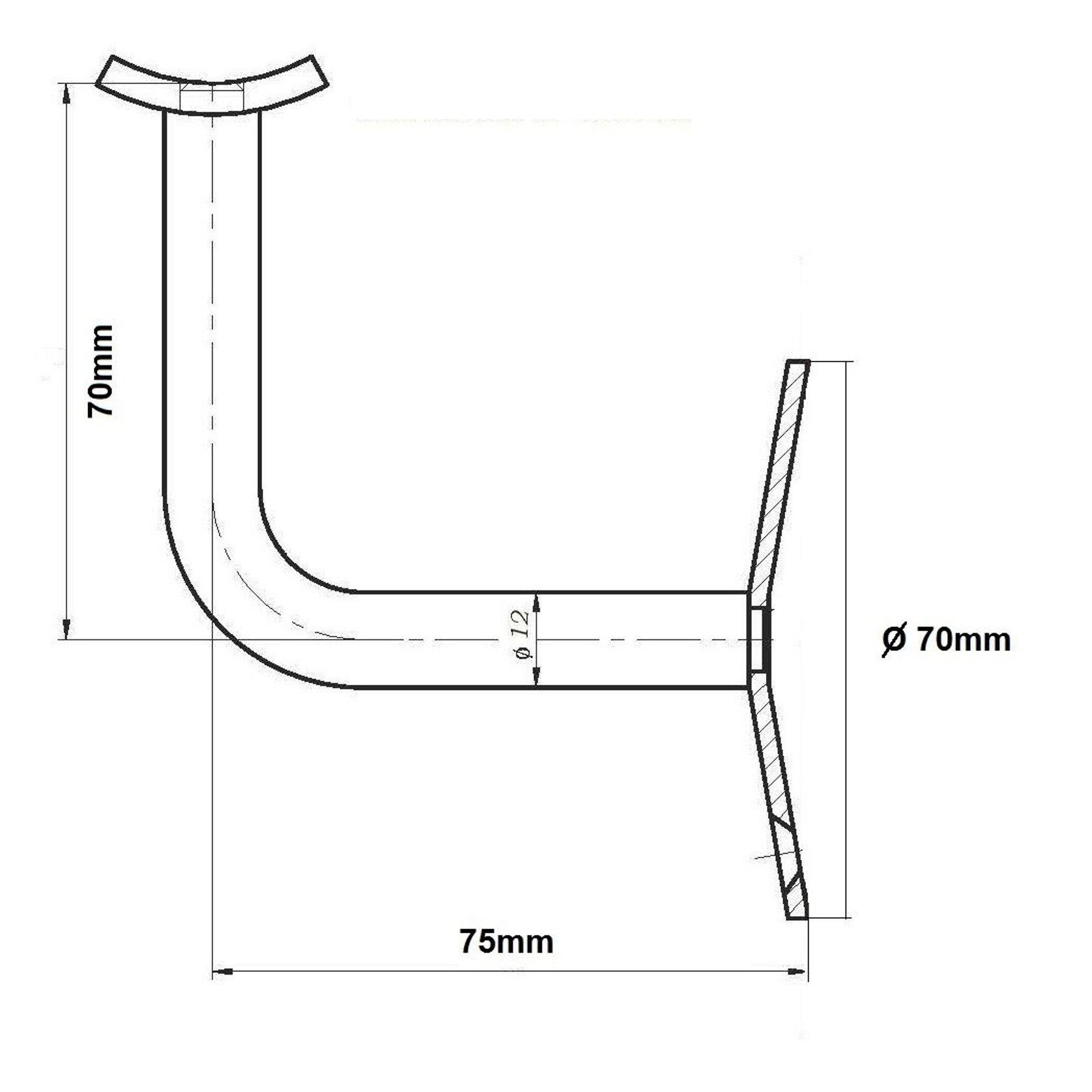 Capri White Handrail Bracket gallery detail image
