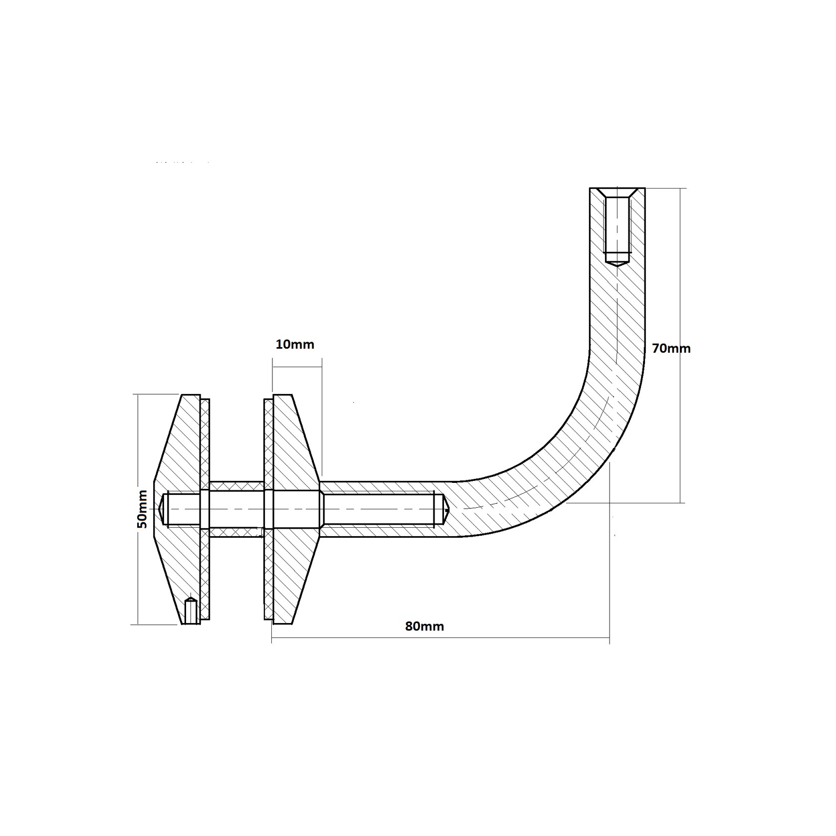 Trivoli Glaze Handrail Bracket gallery detail image