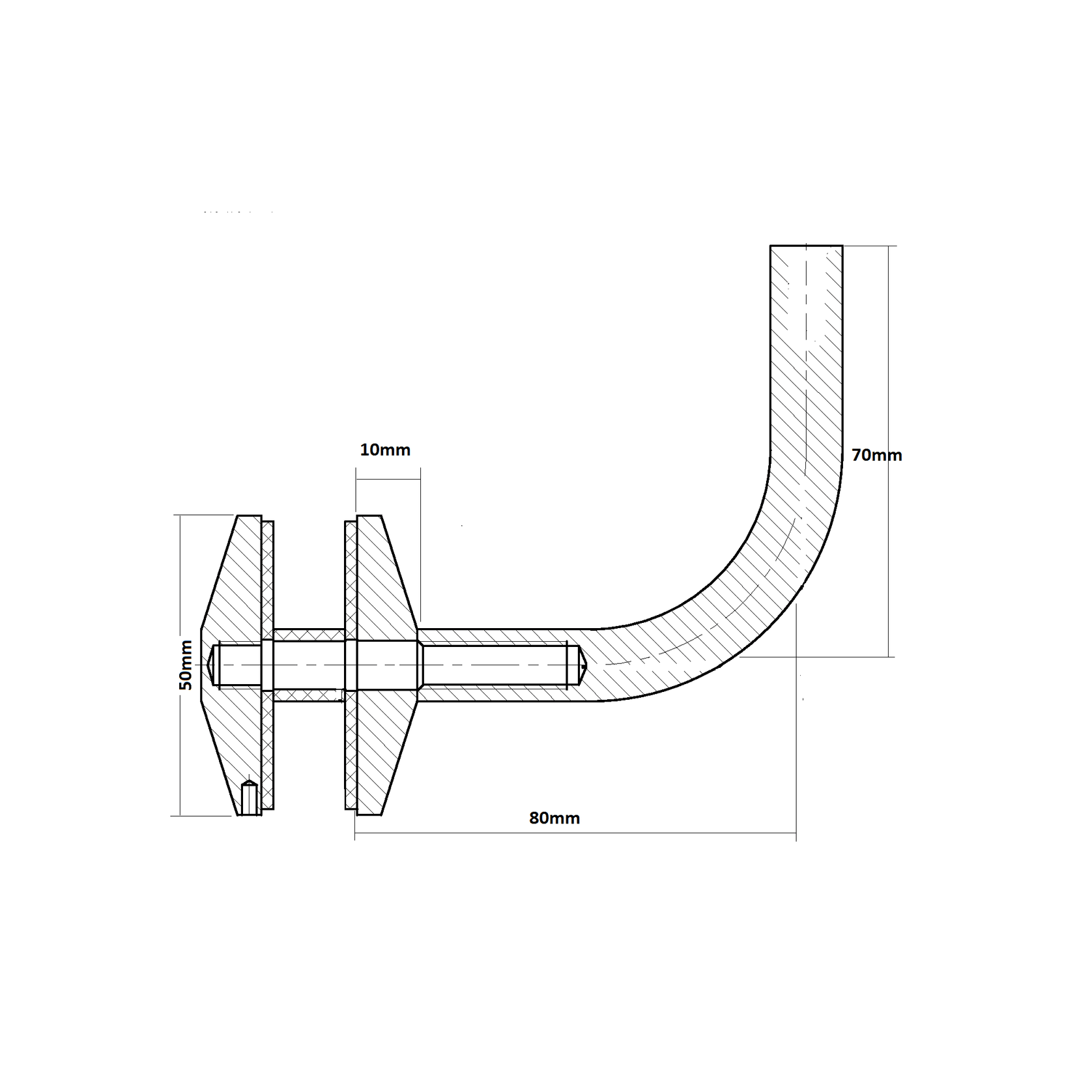 Trivoli Glaze Handrail Bracket gallery detail image