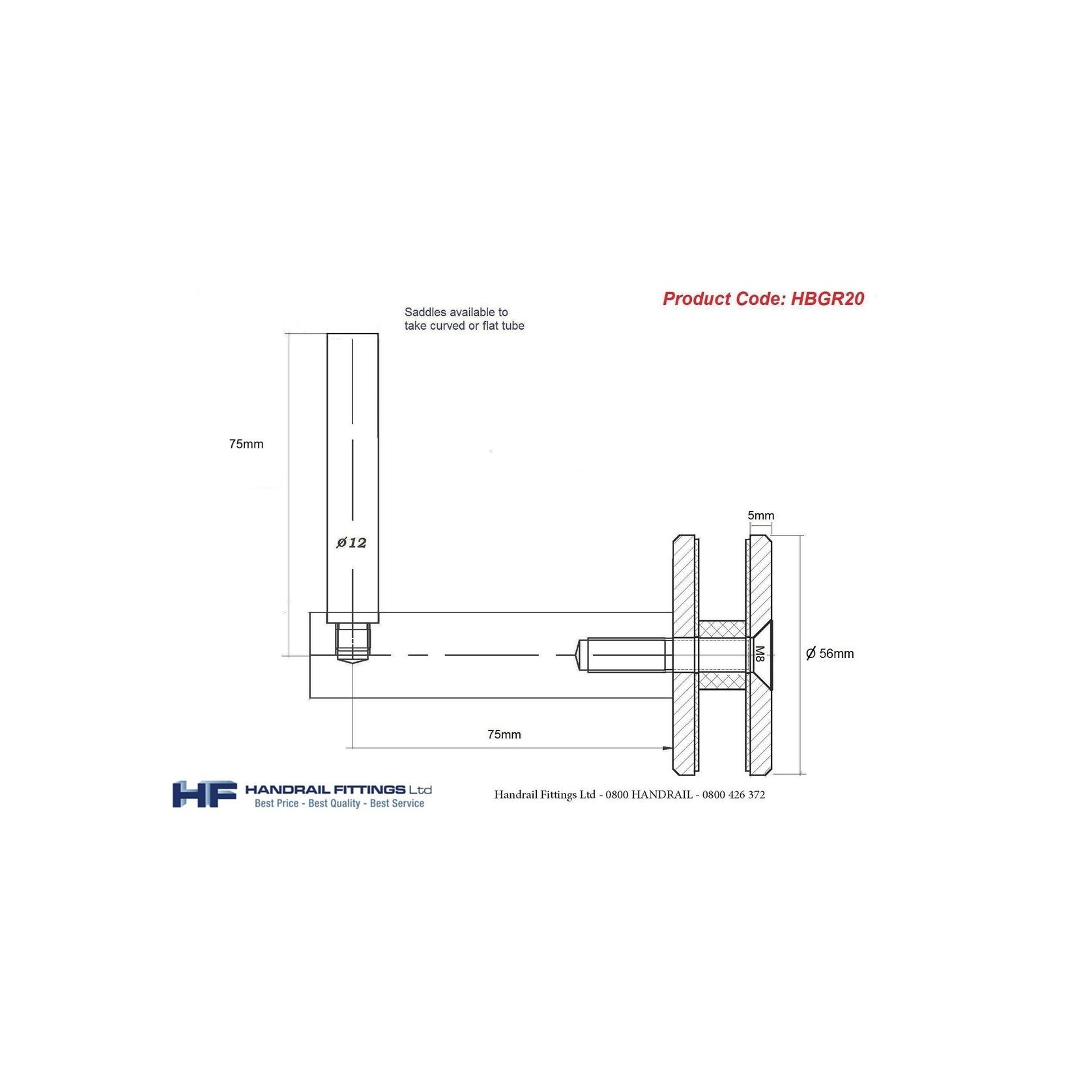 Modena Glaze Handrail Bracket gallery detail image