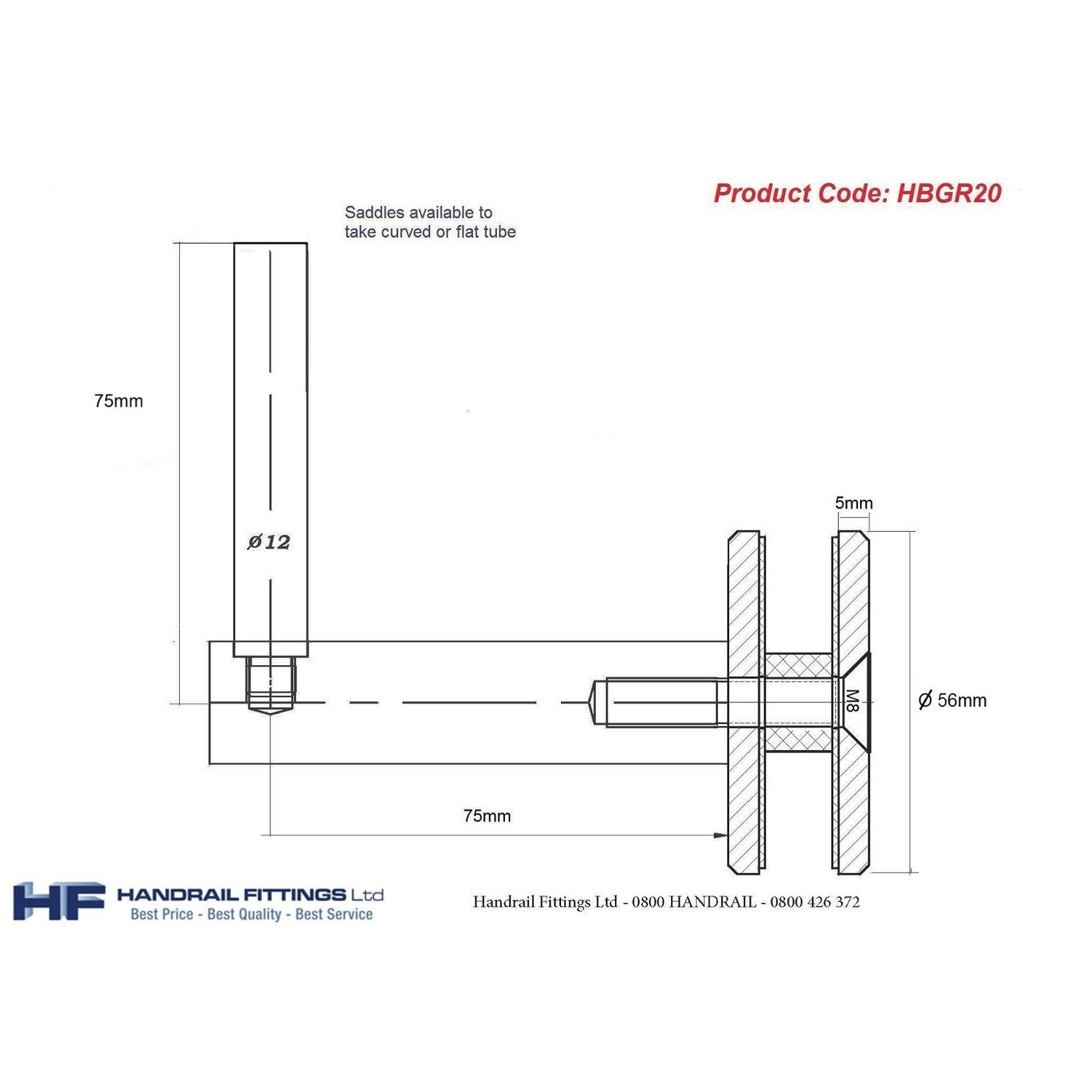 Modena Glaze Handrail Bracket gallery detail image