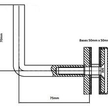 Quadro Glaze Handrail Bracket gallery detail image