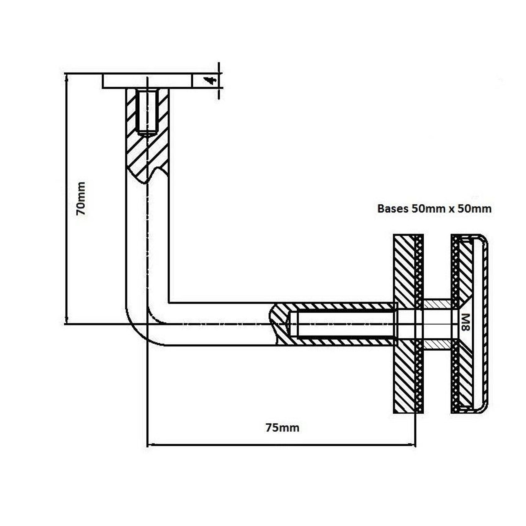 Quadro Glaze Handrail Bracket gallery detail image