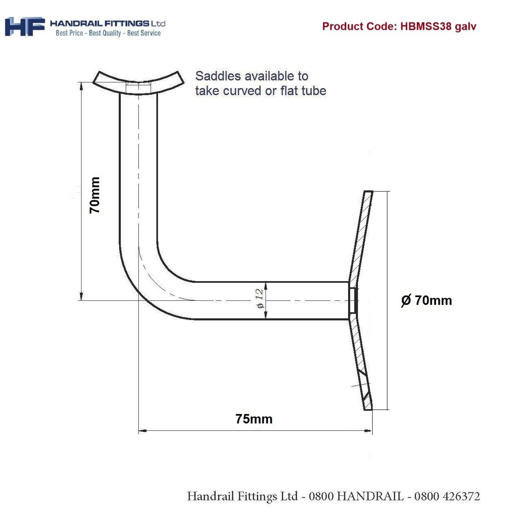 Capri Galv Handrail Bracket gallery detail image