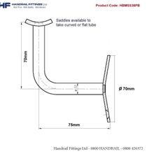 Capri Black Handrail Bracket gallery detail image