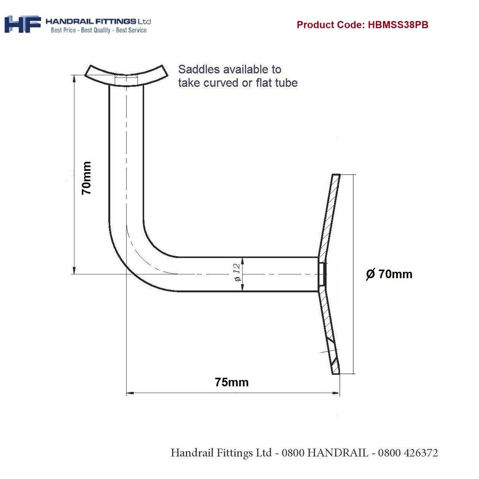 Capri Black Handrail Bracket gallery detail image