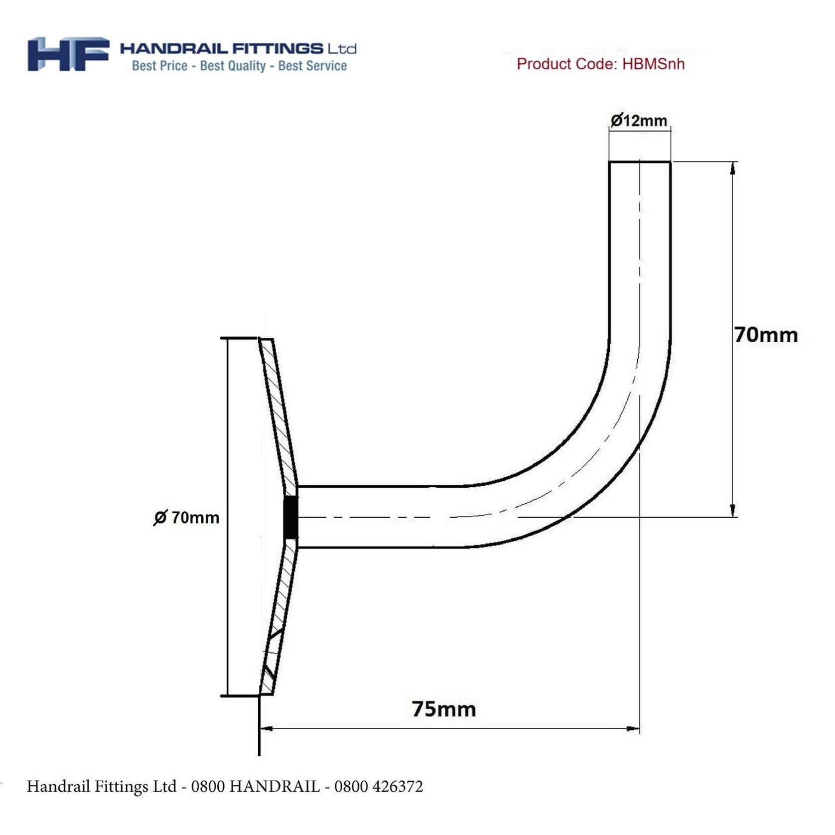 Capri MS Handrail Bracket gallery detail image