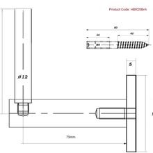 Modena Grande Handrail Bracket gallery detail image