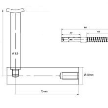 Modena Pico Handrail Bracket gallery detail image