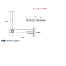 Modena Pico Handrail Bracket gallery detail image