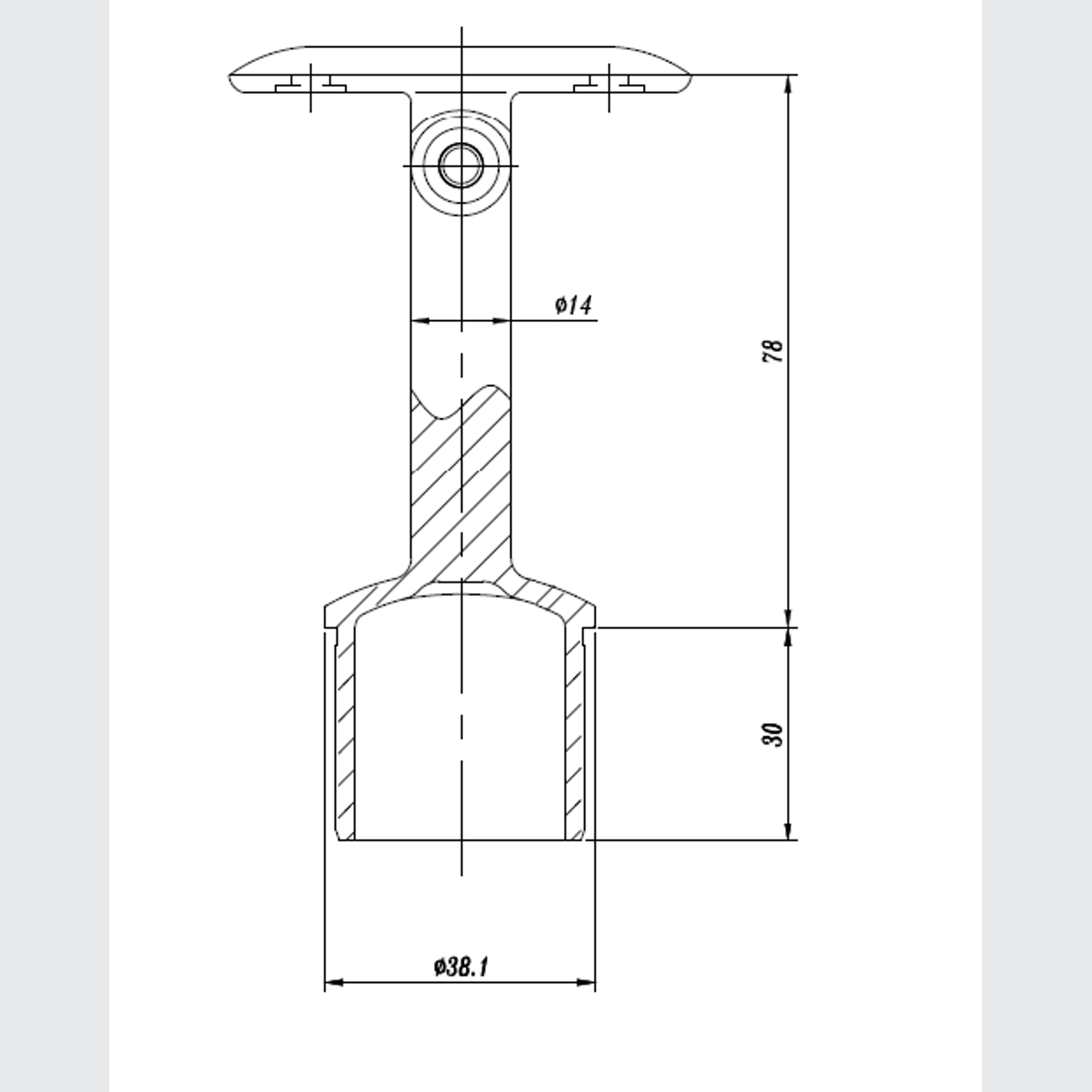 38mm Adjustable Saddle Post Top gallery detail image