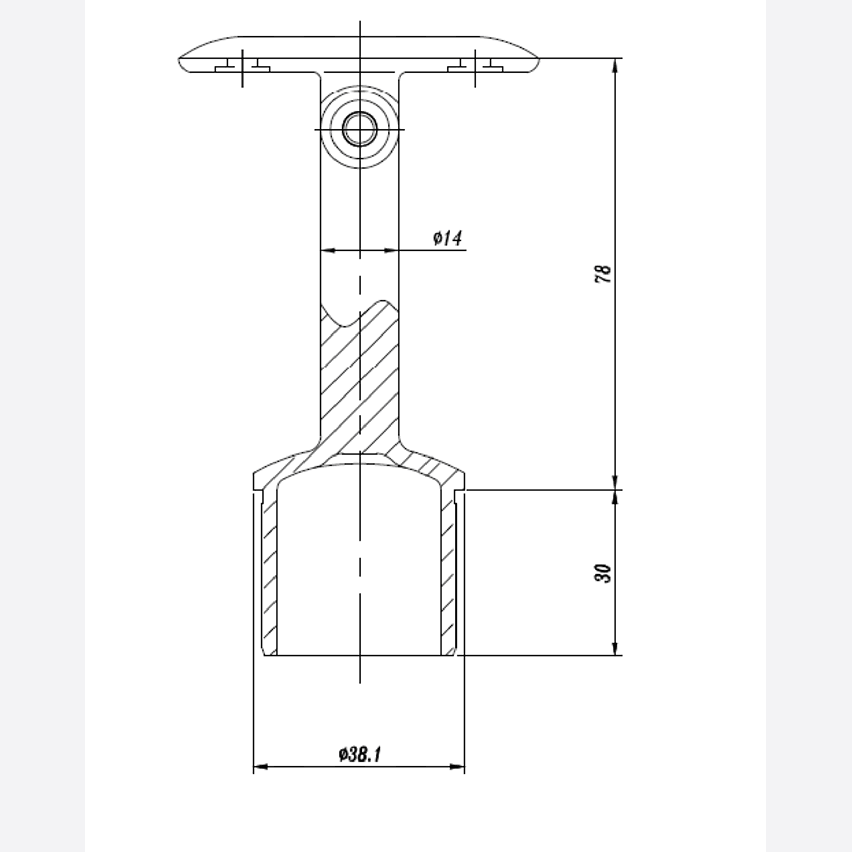 38mm Adjustable Saddle Post Top gallery detail image
