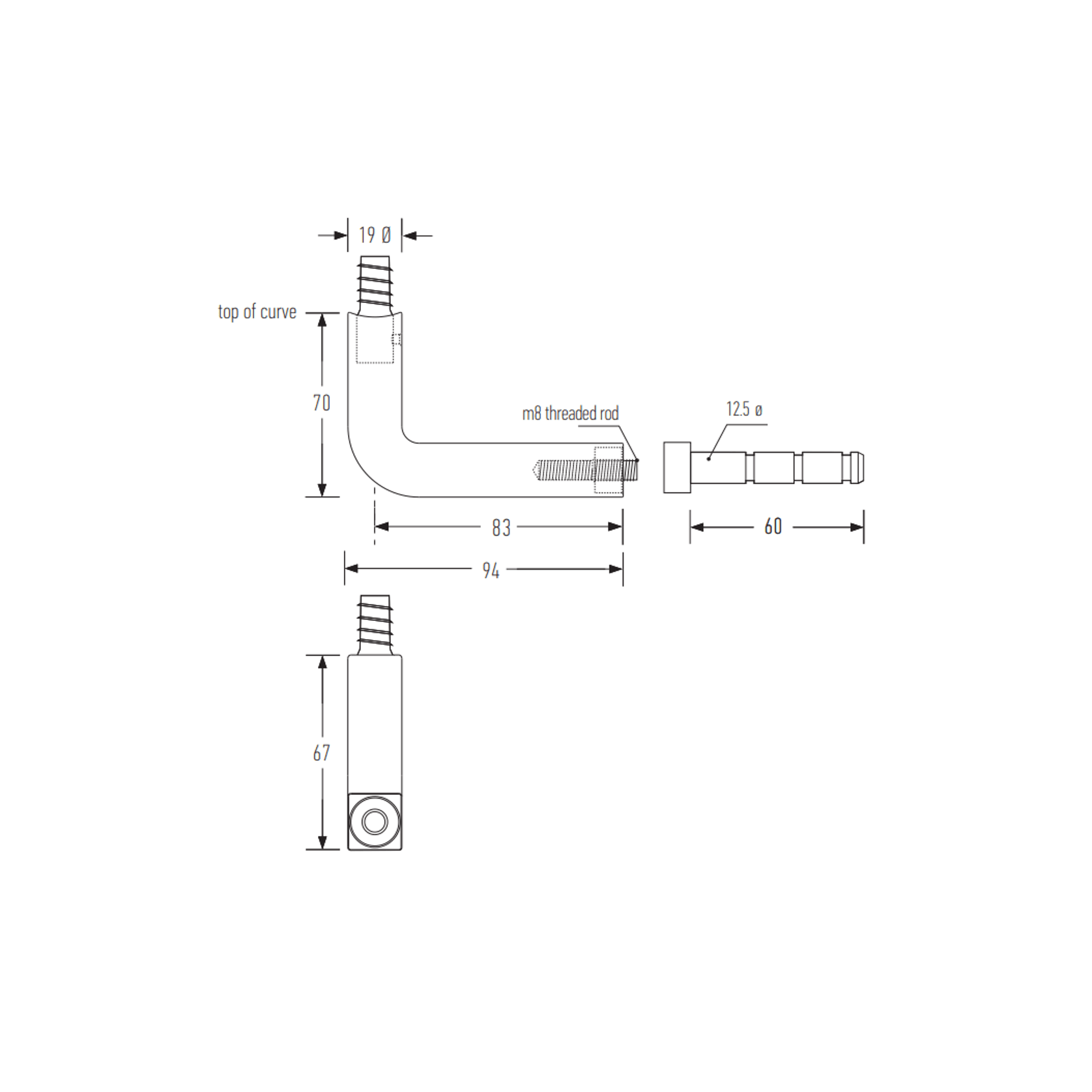 HB547 Solid Brass Bracket gallery detail image
