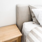 Harlow Slip Cover Headboard -Natural - Queen gallery detail image