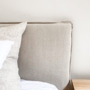 Harlow Slip Cover Headboard -Natural - Queen gallery detail image