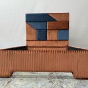 Geometric Bed Head in Orange gallery detail image