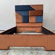 Geometric Bed Head in Orange gallery detail image
