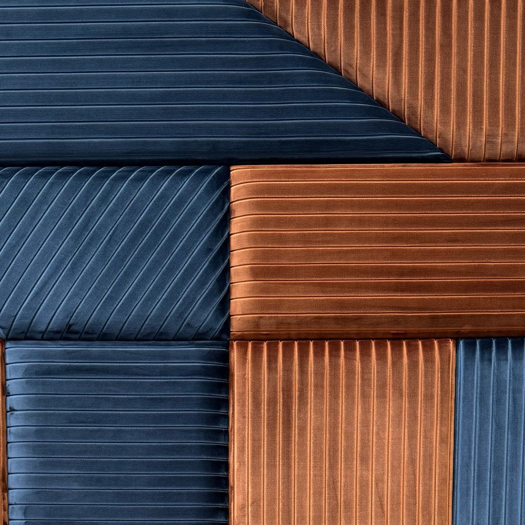 Geometric Bed Head in Orange gallery detail image