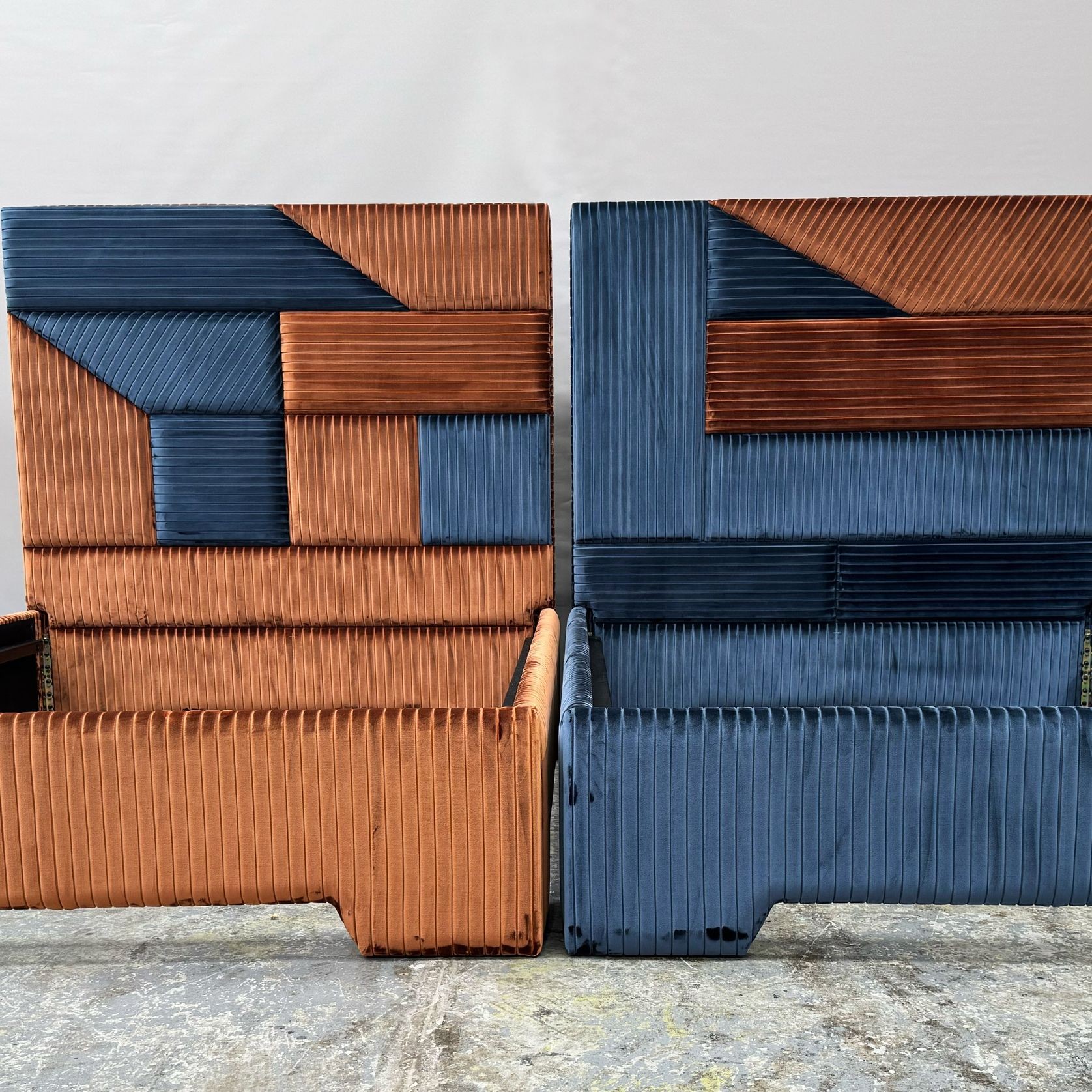 Geometric Bed Head in Orange gallery detail image