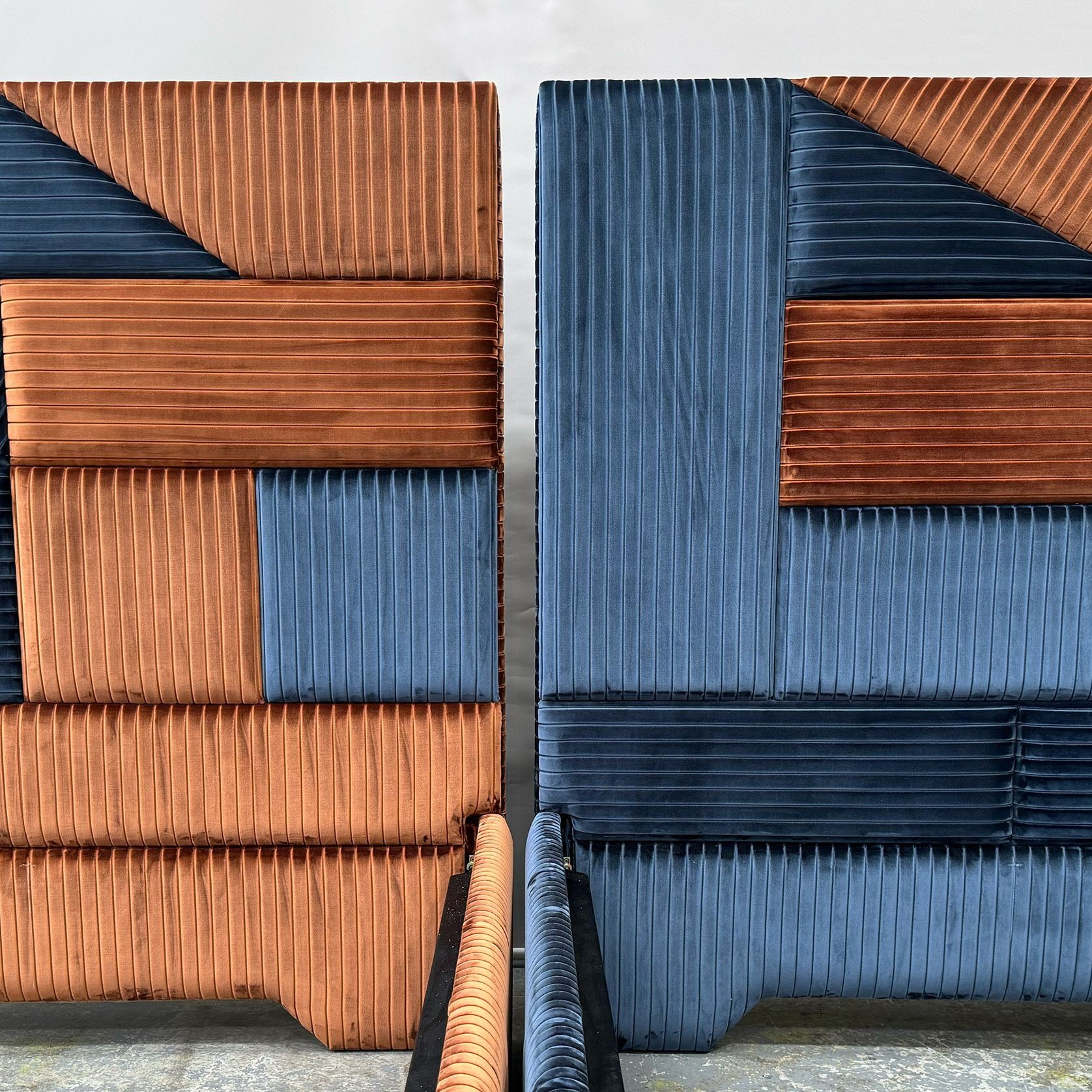 Geometric Bed Head in Orange gallery detail image